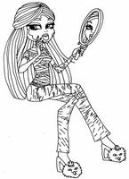 kolorowanki Cleo de Nile,  malowanki monster high dla dziewczynek, kolorowanka do wydruku numer  22